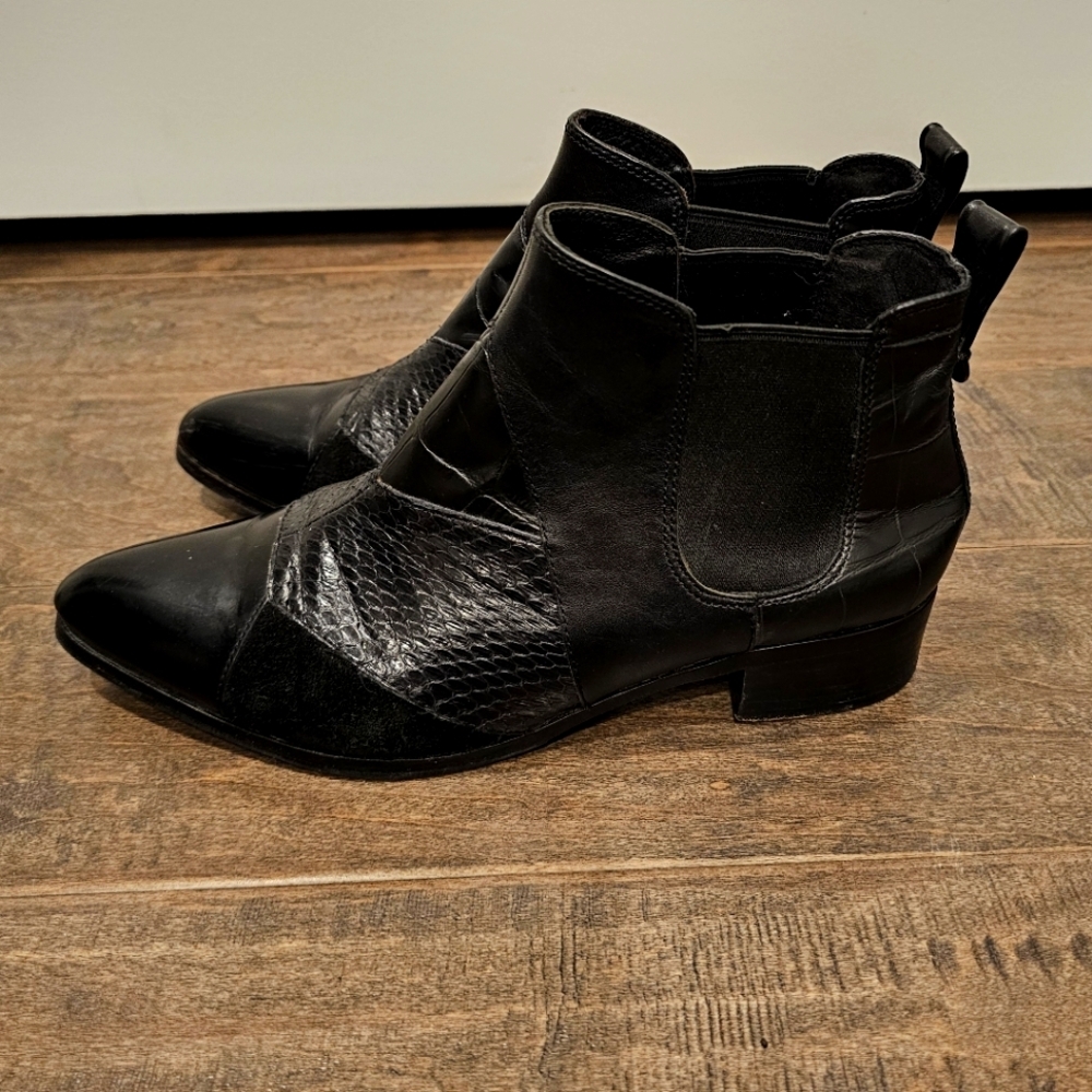 Coach Suffolk Patchwork Black Leather Women's Ank… - image 2